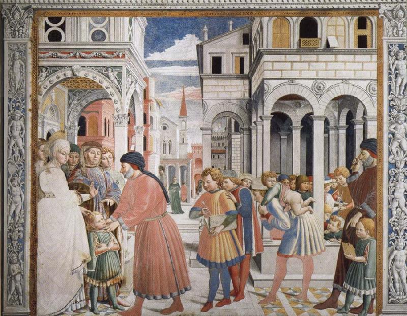 Benozzo Gozzoli The School in Tagaste china oil painting image